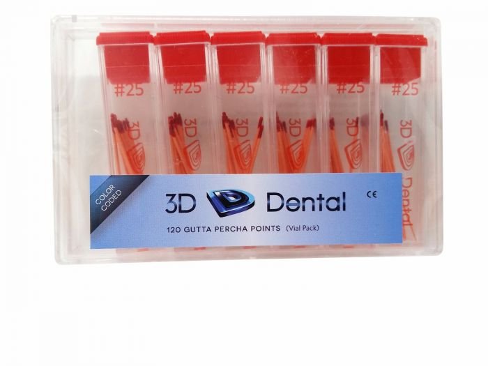 3D Dental Gutta Percha Points Vials 120/Pk #50