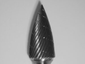Buffalo Dental TOUGH Carbide burs, 1/4″ Shank, 1/2″ Head Lathe Burs 1/2" Flame (C1/2) Dual Cut Regular HP Carbide Bur