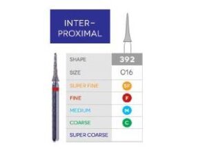 3D Dental Interproximal Diamond Bur Coarse 392-016C 10/Pk