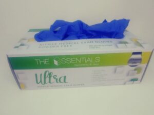 3D Dental Essentials Powder free Ultra Nitrile Exam Gloves Size L Case/3000