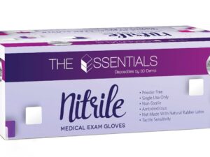 3D Dental PF Nitrile Exam Gloves Size L Case/3000