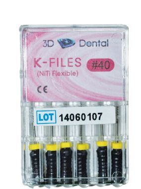 3D Dental K-File NiTi 21mm #08 6/Pk