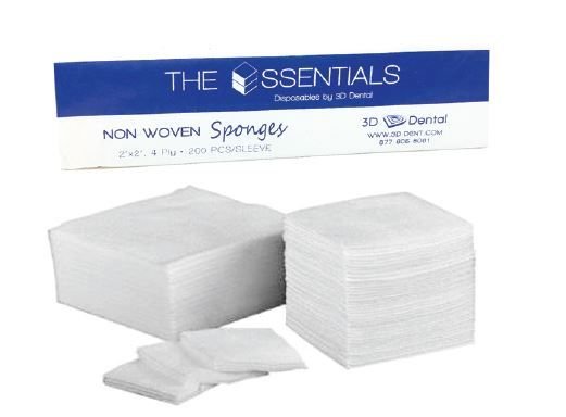 3D Dental Non-Woven Sponges 2x2 5000 per Case