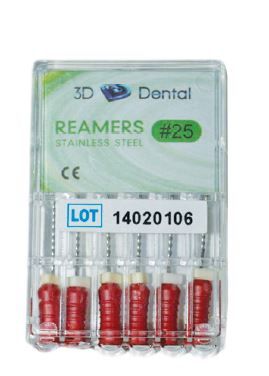 3D Dental Reamers SS 21mm #06 6/Pk