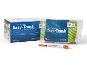 Insulin Syringe with Needle EasyTouch™ 1 mL 29 Gauge 1/2 Inch Thin Wall NonSafety