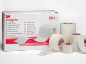 3M Transpore Surgical Tape - Surgical Tape , 1" x 10 yds , Transparent , 12 rl/bx