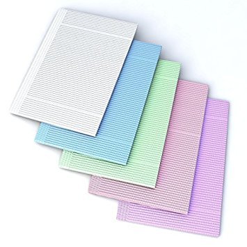 Adenna Dental Bibs 13" X 18", 2-Ply Paper + 1 Ply Poly, 50 Pink Tattoo