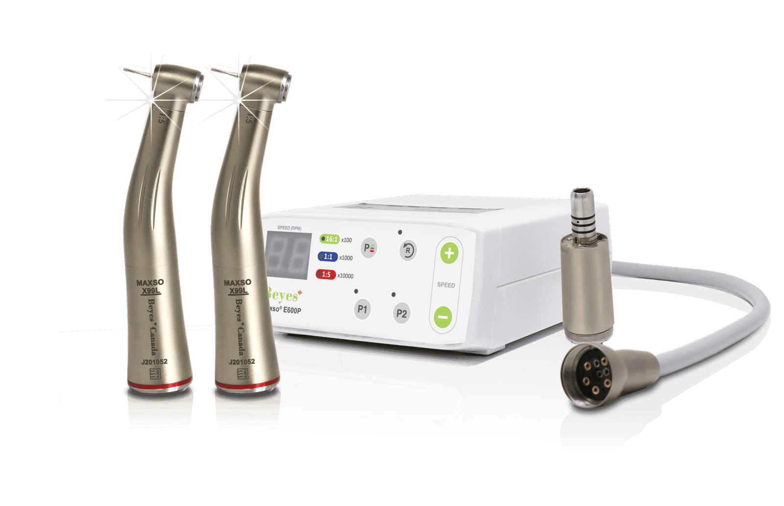 Beyes Dental Canada Inc. Electric Handpiece System, Portable - Electric Handpiece System Package 2 - E600P + Two X99L Attachment