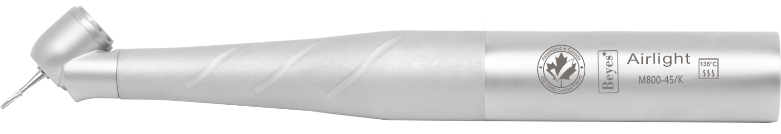 Beyes Dental Canada Inc. High Speed Air Turbine Surgical Handpiece - M800-45/K, Kavo Backend, 45 Degree Head, Rear Exhaust, Triple Jet, Direct-LED