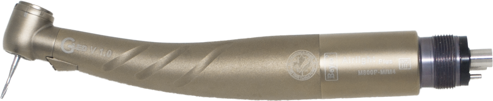 Beyes Dental Canada Inc. High Speed Air Turbine Handpiece - M800P-M/M4, M4 Backend, Triple Spray, Direct-LED