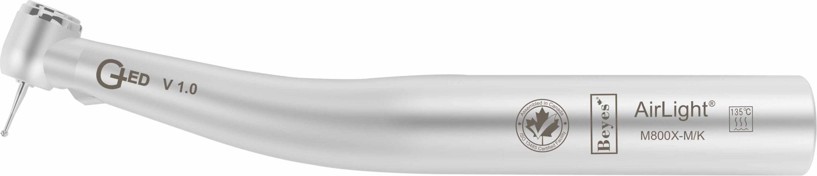 Beyes Dental Canada Inc. High Speed Air Turbine Handpiece - M800X-M/K, KaVo Backend, Quattro Spray, Instant Stop, 25 MTHS WTY