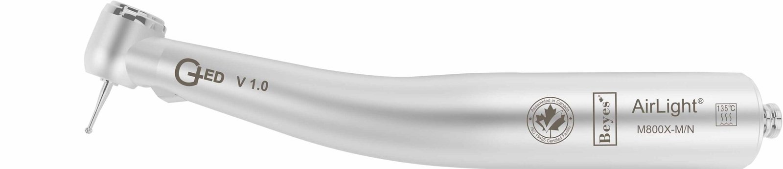 Beyes Dental Canada Inc. High Speed Air Turbine Handpiece - M800X-M/N, NSK Backend, Quattro Spray, Instant Stop, 25 MTHS WTY