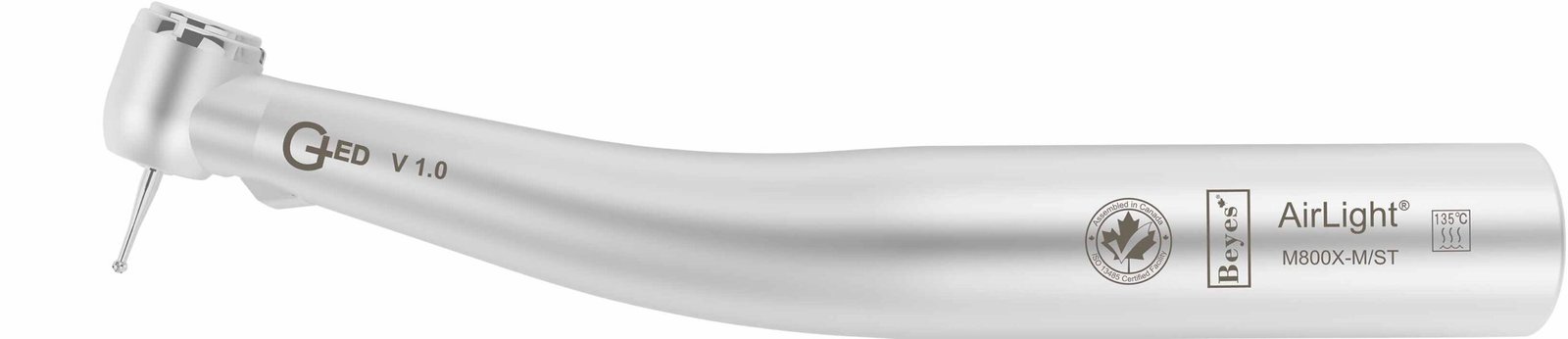Beyes Dental Canada Inc. High Speed Air Turbine Handpiece - M800X-M/ST, STAR Backend, Quattro Spray, Instant Stop, 25 MTHS WTY
