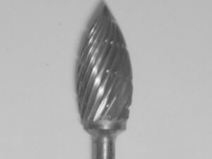 Buffalo Dental TOUGH Carbide Lab burs, 3/32″ Shank Flame (81A/61A) Dual Cut Regular HP Carbide Bur 