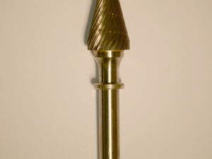 Abbott-Robinson™ Dust Shield Burs 1/4″ Shank 1/2" Head Lathe Burs 1/2" Cone (B1/2) Dual Cut Regular HP Carbide Bur