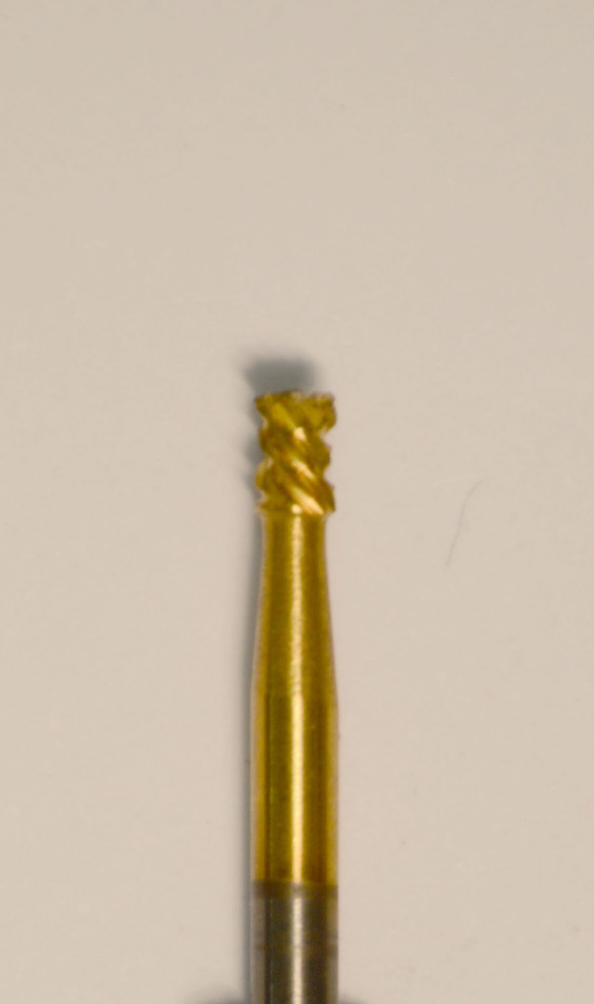 Buffalo Dental Gold Cap Lab Burs, 3/32″ Shank Small Inverted Cone (71G) TNT-Coated Dual Cut Regular HP Carbide Bur