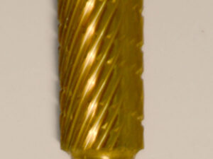 Buffalo Dental Gold Cap Lab Burs, 3/32″ Shank Cylinder (83E) TNT-Coated Dual Cut Regular HP Carbide Bur
