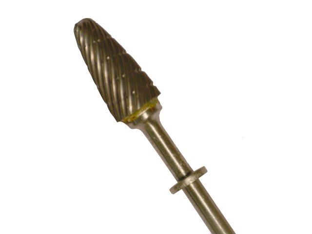 Abbott-Robinson™ Dust Shield Burs 3/32″ Small Flame (51A) Dual Cut Regular HP Carbide Bur
