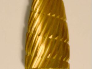 Buffalo Dental Gold Cap Lab Burs 3/8" Taper (A3/8) TNT-Coated Dual Cut Regular Carbide Bur w/ 1/4" Shank