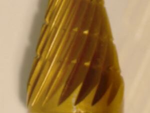 Buffalo Dental Gold Cap Lab Burs 3/8" Cone (B3/8) TNT-Coated Dual Cut Regular Carbide Bur w/ 1/4" Shank