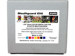 Buffalo Dental .118″ EVA Mouthguard Material .118" Clear EVA Mouthguard Material, 5"x5", Box of 12
