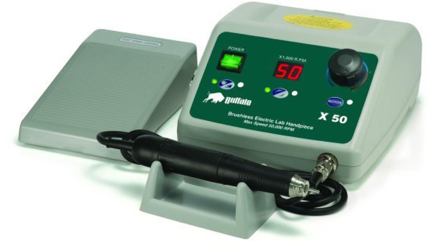 Buffalo Dental X50 Brushless Electric Lab Handpiece System X50 Brushless 50,000 RPM Electric Handpiece System, 120V AC