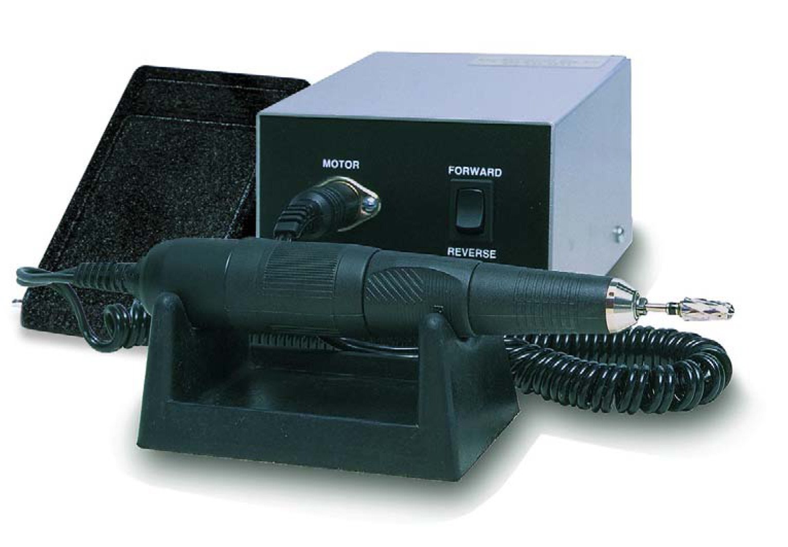 Buffalo Dental Magic Wand™ Electric Lab Handpiece System Magic Wand Electric Handpiece System, Silver, 120V AC (Console + Black HP + FC)