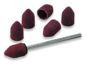 Buffalo Finishing and Polishing Products SoftGrind Intro Kit, Pkg of 10 Sleeves (9mm Head Diameter) and 1 HP Mandrel