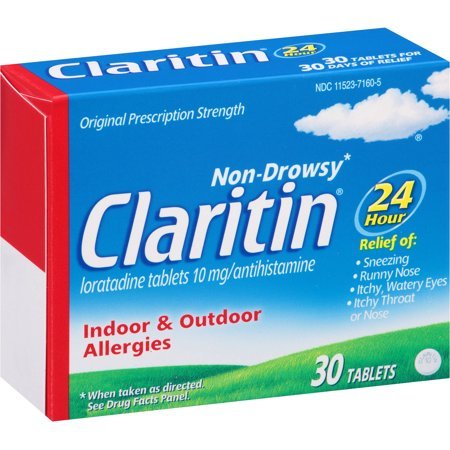 Claritin Allergy Relief Indoor&Outdoor 30 tablets  10 mg /antihistamine. ( 6 Years and older )