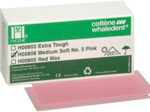 Hygenic Base plate wax medium soft #3 pink 5 lbs (approx 180 sheets)