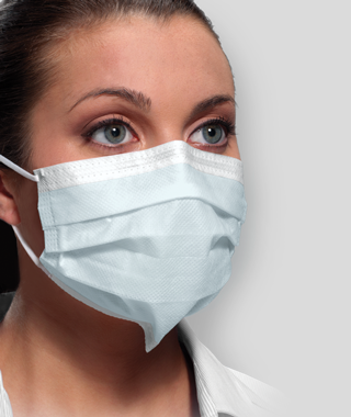 Crosstex Ultra™ Earloop Mask w/Secure Fit™ Mask Technology - ASTM Level 3 - blue - 50/bx