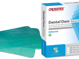 Crosstex latex dental dam 6" x 6" mint flavored (green) 36/bx