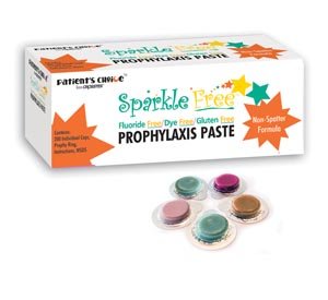 Crosstex Sparkle Free, ASSORTED Flavor / MEDIUM Grit,  Individual Cups, 200/bx