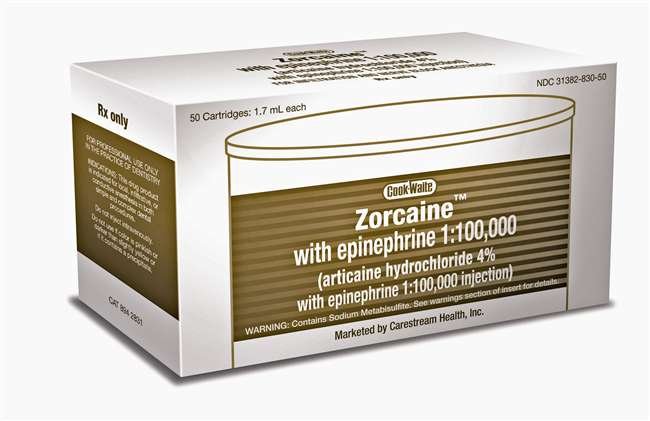 ZORCAINE™ (ARTICAINE HCL 4% WITH EPINEPHRINE 1:100,000)