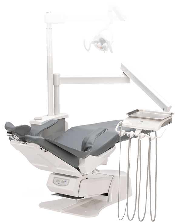 DCI Reliance Swing Mount Pole w/Auto Dental Unit & Light Pole, White