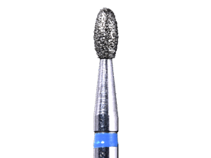 Defend 379-016M Medium grit, Egg/Football diamond burs, 10/Pk