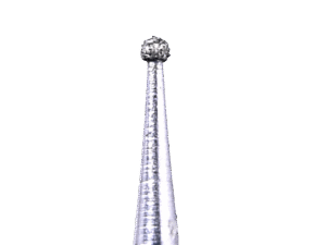Defend 801-010M Medium grit, Round diamond burs, 10/Pk