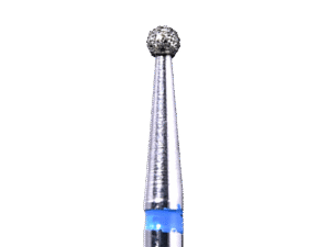 Defend 801-014M Medium grit, Round diamond burs, 10/Pk