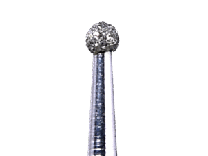 Defend 801-018M Medium grit, Round diamond burs, 10/Pk