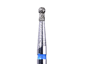 Defend 802-012M Medium grit, Round with Neck diamond burs, 10/Pk