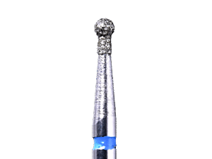 Defend 802-014M Medium grit, Round with Neck diamond burs, 10/Pk