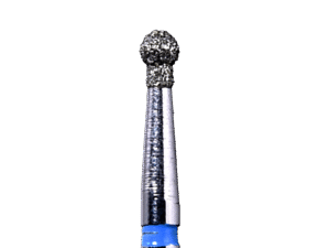 Defend 802-016M Medium grit, Round with Neck diamond burs, 10/Pk