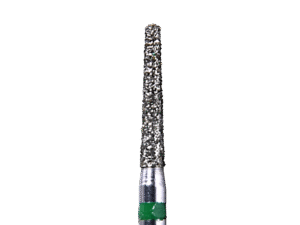 DEFEND DIAMOND FLAT END TAPER BURS #847-014C COARSE GREEN 10pc/1Pk