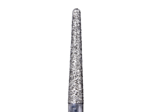 Defend 850-018F Fine grit, Round end taper diamond burs, 10/Pk