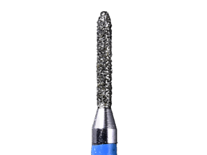 Defend 877-010M Medium grit, Beveled Cylinder diamond burs, 10/Pk