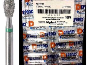 Defend Carbide Bur Football shaped Coarse 379-023C,  10 Burs / pack