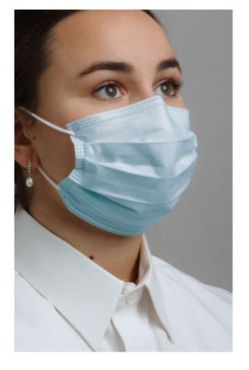 Level 3 Dual Fit Ear-Loop Face Mask, Pleated, Blue (50 ct)