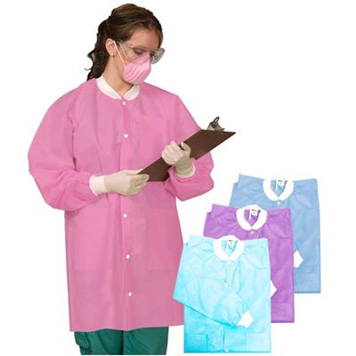 DEFEND+PLUS FULL LENGTH Jackets & Lab Coats ( PURPLE, SMALL), 10/bag