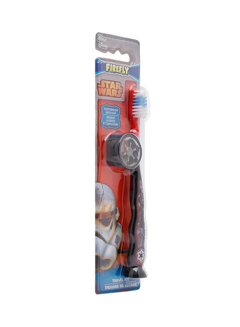 Disney Firefly- Star Wars Travel Kit Toothbrush with Cap, 1 Count