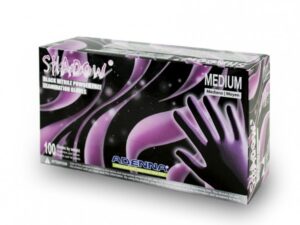 Adenna Shadow Black Nitrile Powder Free (PF) Exam Gloves ( Small ) 10 Boxs - 1 Case
